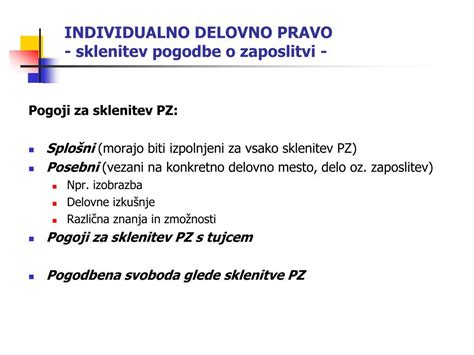 Ppt Delovno Pravo Sklenitev Pogodbe O Zaposlitvi Powerpoint