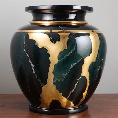 Giant Onyx And Gold Pot