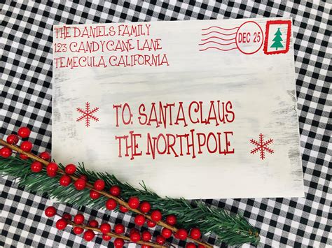 Santa Claus Envelope Wood Decor - CECE SMITH