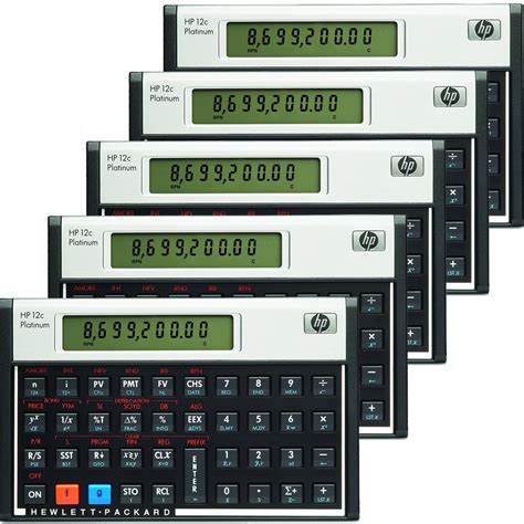 5x Hp 12c Platinum Financial Calculator Algebraic Or Rpn