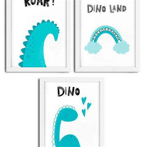 Kit Quadros Decorativos Dinossauros K X Elo