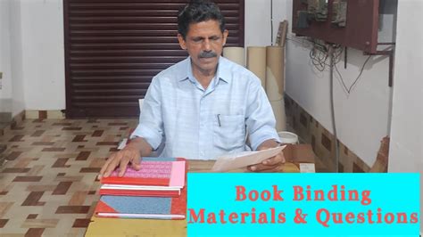 Book Binding Materials And Questions Youtube