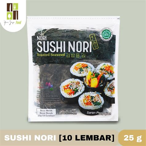 Jual Sushi Nori Halal Seaweed Rumput Laut Sushi Untuk Kimbab Gimbab Isi