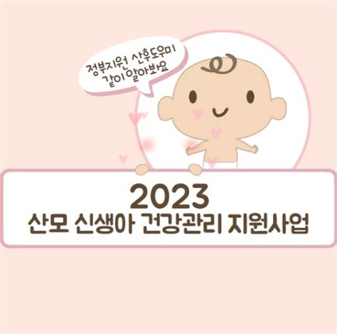 산후도우미 정부지원 2023 산모 신생아 건강 지원사업 신청방법 지원대상 자격 서비스 가격 안내