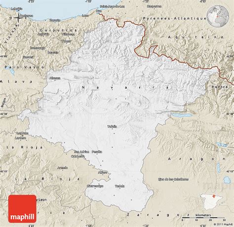 Classic Style Map of Navarra