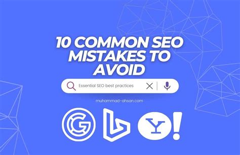 10 Common Seo Mistakes To Avoid Muhammad Ahsan