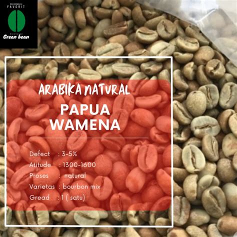 Promo Green Bean Biji Kopi ARABIKA PAPUA WAMENA 1KG Proses