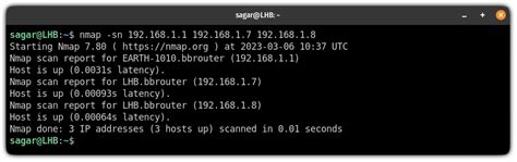 Linux Nmap Ping