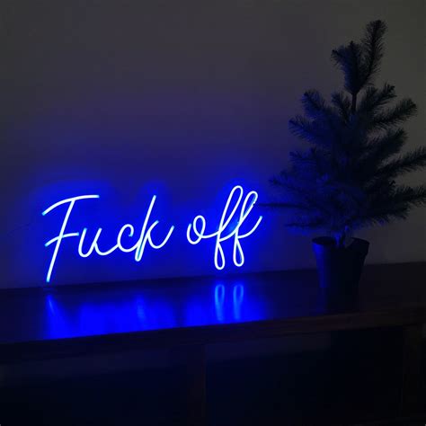 Fuck Off Neon Sign Personalize Text Led Art Neon Light Room Bar Home