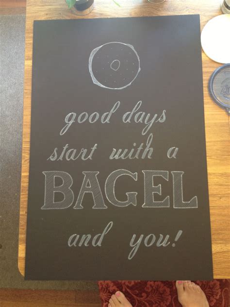 Bagel Sign Made By Elizabeth Edwards Bagel Bar Bagel Shop Breakfast