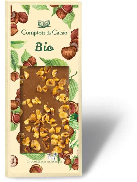 Tablette Gourmande Lait Noisettes BIO Comptoir Cacao 90 G Bam