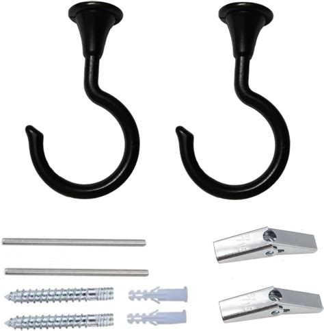 Amazon Evsteluo 2 Sets Large Swag Ceiling Hooks Heavy Duty Swag