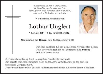 Traueranzeigen von Lothar Unglert Allgäuer Zeitung