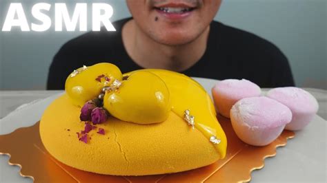 Asmr Mango Mousse Heart Cake Strawberry Mochi Ice Cream The Hangry Mole Youtube