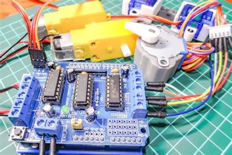 [b ] 【arduino】l293dモータードライバシールドを使ってみる！ステッピングモーター Dcモーター サーボモーター、複数のモーターを動かす事ができる便利なシールドです！