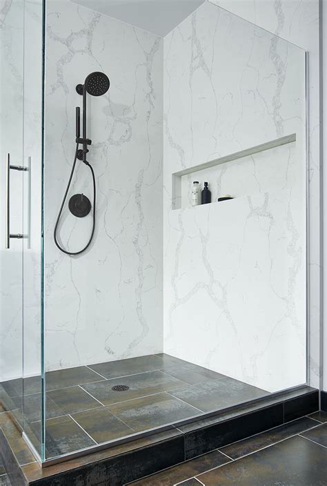 Calacatta Verona™ Quartz Quartz Countertops Master Shower Master