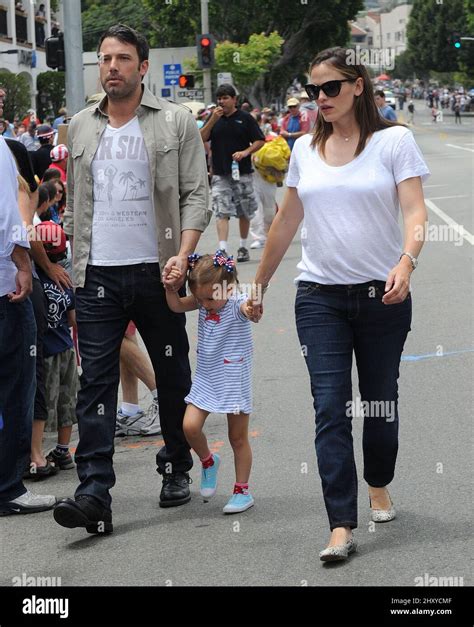 Ben Affleck Jennifer Garner And Daughter Seraphina Affleck Seen During The Pacific Palisades