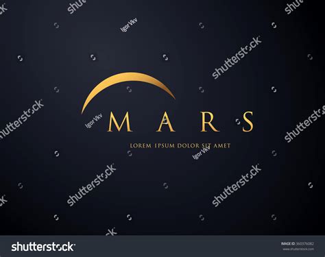 Astronomical Logo Design Planet Mars Stock Vector (Royalty Free ...