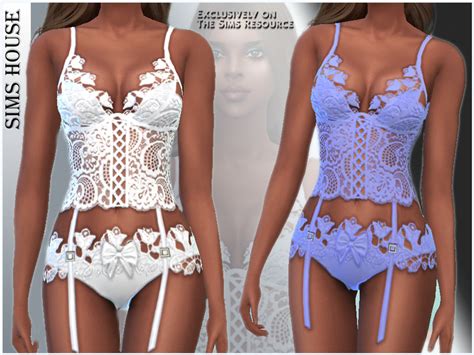 The Sims Resource Lace Bodysuit Under Stockings