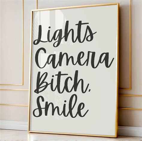 Lights Camera Smile Digital Wall Print Ttpd Print Swiftie Instant