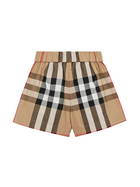 Burberry Kids Vintage Check Cotton Shorts Neutrals Farfetch