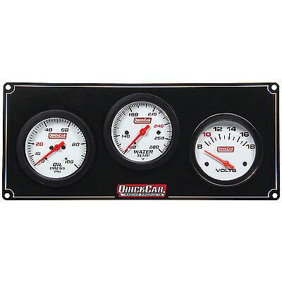 Quickcar Racing Products 61 7017 3 Gauge Extreme Panel Op Wt Volts