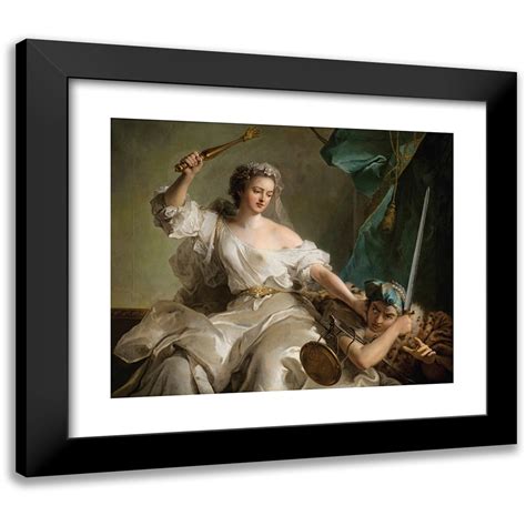 Jean Marc Nattier X Black Modern Framed Museum Art Print Titled