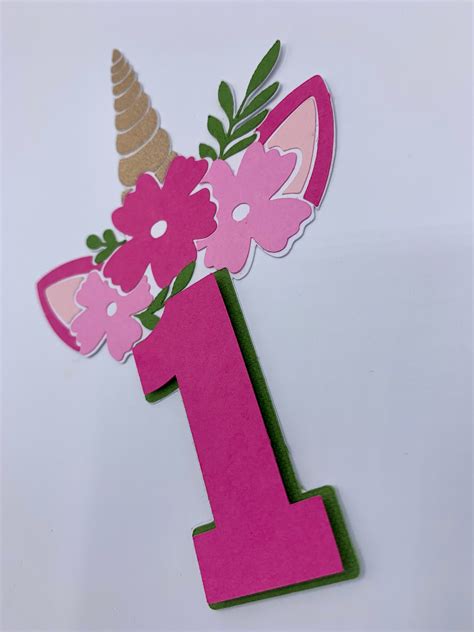 Unicorn Birthday Cake Topper Unicorn Theme Unicorn Cake Etsy