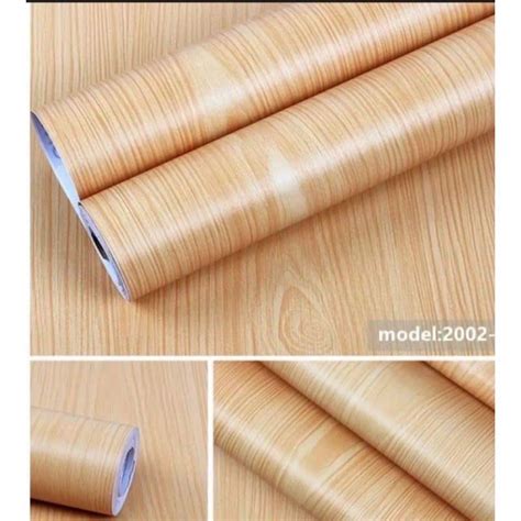 Jual Wallpaper Dinding Kayu Serat Coklat Muda 8m S D 9m X 45cm Shopee