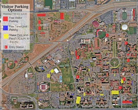 visitor parking map transportation parking services ttu