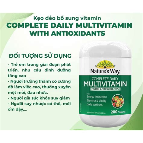 Viên Uống Vitamin Tổng Hợp Nature’s Way Complete Daily Multivitamin Úc Greenoly