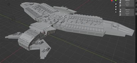 SCI-FI SPACESHIP FOR 3D PRINT AND GAME 3D model | CGTrader