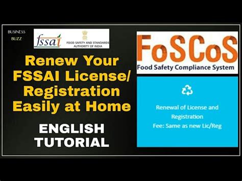 How To Renew Your FSSAI License Registration Easily FosCos YouTube