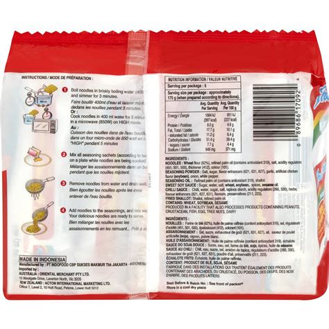 indomie mi goreng instant noodles  pack  woolworths