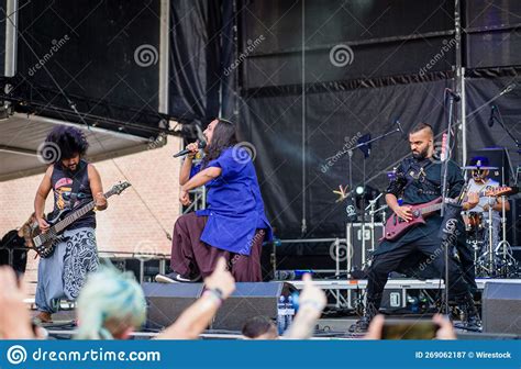 Nu Metal Band Bloodywood Performing At Brutal Assault Festival In