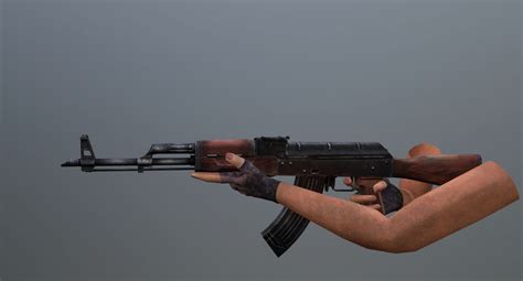 Ak 47动画fps 3d模型 49 Unknown Max Fbx Free3d