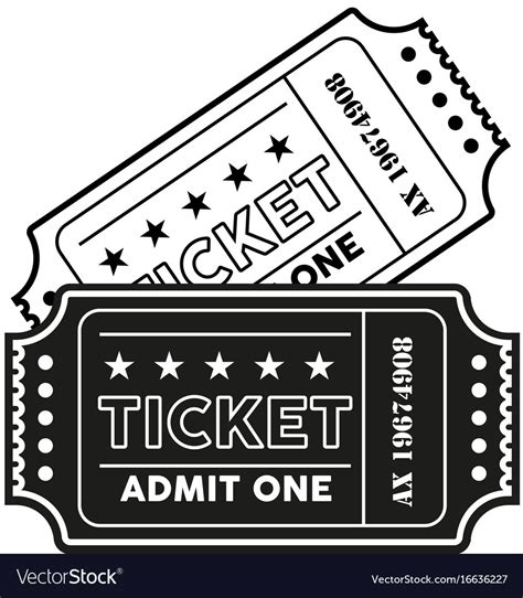 Vintage Modern Ticket Royalty Free Vector Image