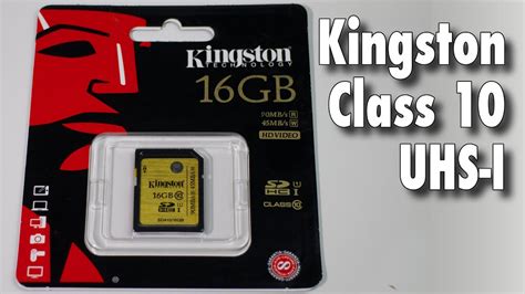 Kingston Class 10 UHS I SDHC Gold Card Speed Test Review YouTube