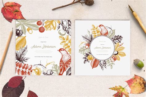 Vintage Autumn Leaves Set - Design Cuts