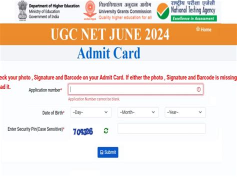 Ugc Net Admit Card Ugcnet Nta Ac In Ugc Net Admit Card June