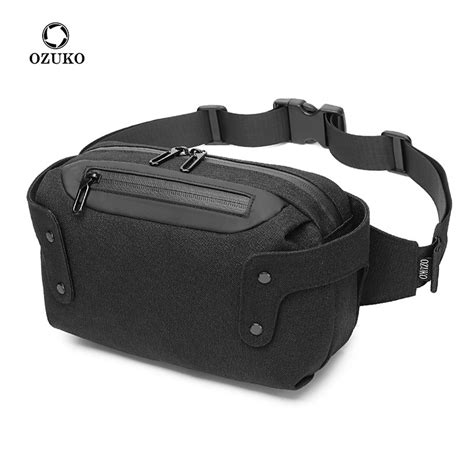 Ozuko Nova Bolsa De Cintura Esportiva Bolsa De Peito Masculina