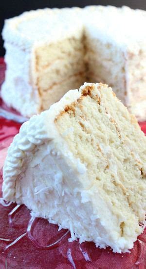 Creamy White Cake With Buttercream Frosting Cake Recipes Desserts Moist White Cake