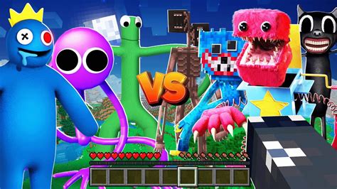 Le Combat Des Rainbow Friends Vs Poppy Playtime Siren Head Et Cartoon