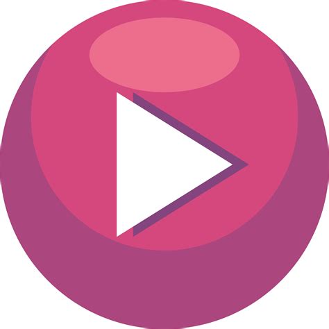 Pink Play Button 24096705 Png