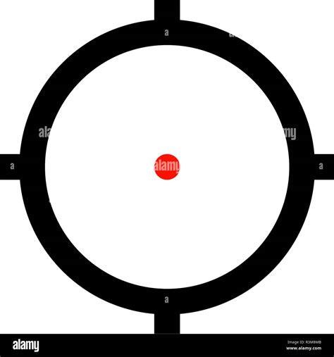 Ar Sniper Target Aim Icon With Red Dot Stock Vector Image Art Alamy