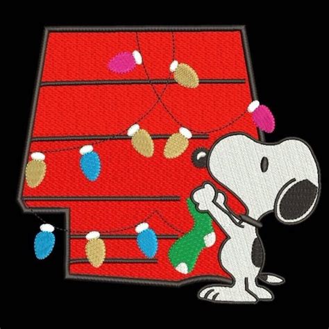 Snoopy Machine Embroidery Design Christmas Designs Instant Etsy