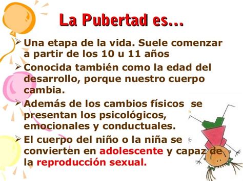 La Pubertad Y Sus Cambios