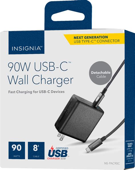 Best Buy Insignia™ 90w Usb C Wall Charger Black Ns Pac90c