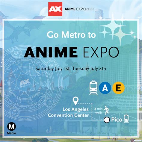 Go Metro To Anime Expo Au LA Convention Center Du 1er Au 4 Juillet