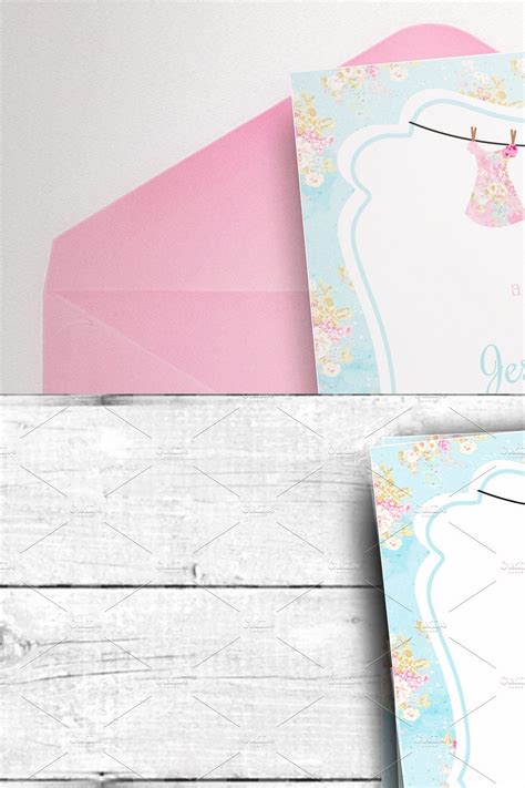 Flower baby shower invitation – MasterBundles